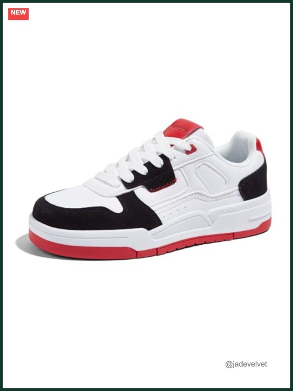 Women's PU Leather Lace Up Fashion Sneakers Non-Slip Casual Shoes